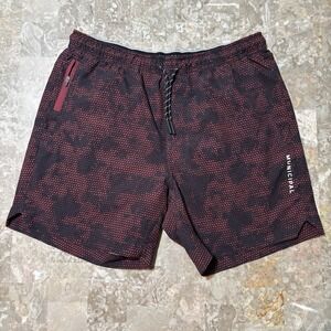 Municipal Shorts Mens Medium Red 4 AM Training Club 6" Woven Gym Running